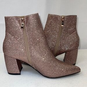 Elegant Glitter Ankle Boots